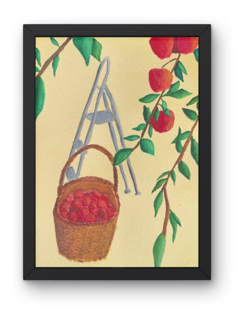 Apple Farm 8x10 Original Watercolor Painting