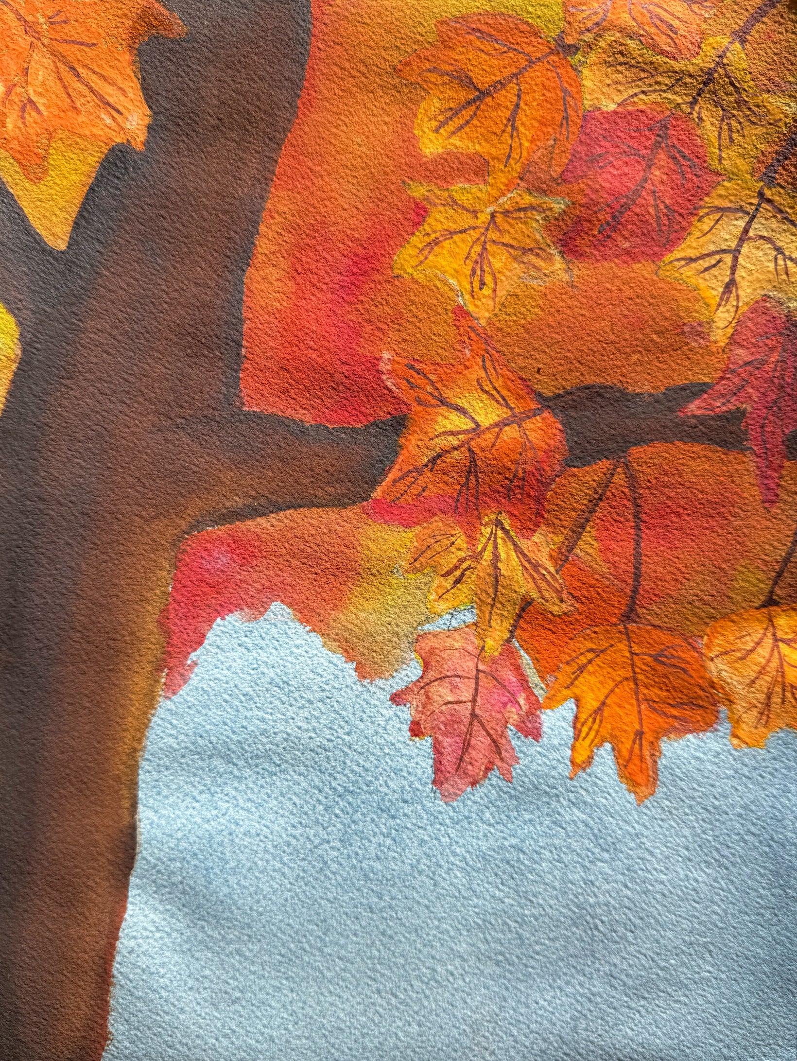 Maple Tree 8x10 Original Watercolor Piece